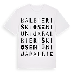 Balbieriškio seniūnija ordlek t-shirt – ekologisk bomull t-shirt från Pinshirt