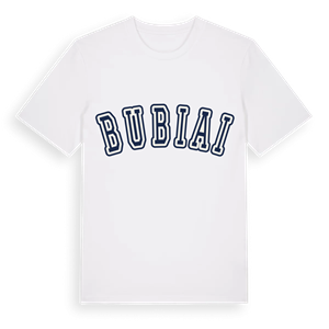 Bubiai college t-shirt – ekologisk bomull t-shirt från Pinshirt