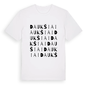 Daukšiai ordlek t-shirt – ekologisk bomull t-shirt från Pinshirt