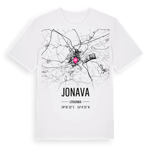 Jonava karta t-shirt – ekologisk bomull t-shirt från Pinshirt