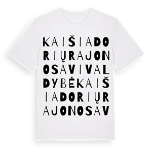 Kaišiadorių rajono savivaldybė ordlek t-shirt – ekologisk bomull t-shirt från Pinshirt