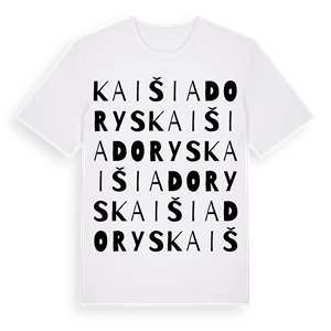 Kaišiadorys ordlek t-shirt – ekologisk bomull t-shirt från Pinshirt