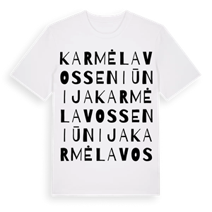 Karmėlavos seniūnija ordlek t-shirt – ekologisk bomull t-shirt från Pinshirt