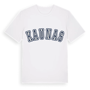 Kaunas college t-shirt – ekologisk bomull t-shirt från Pinshirt