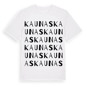 Kaunas ordlek t-shirt – ekologisk bomull t-shirt från Pinshirt