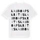 Kauno apskritis ordlek t-shirt