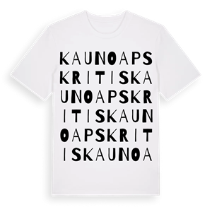 Kauno apskritis ordlek t-shirt – ekologisk bomull t-shirt från Pinshirt