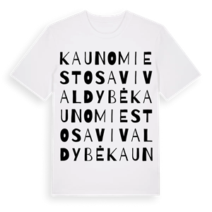 Kauno miesto savivaldybė ordlek t-shirt – ekologisk bomull t-shirt från Pinshirt