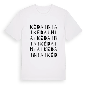 Kėdainiai ordlek t-shirt – ekologisk bomull t-shirt från Pinshirt