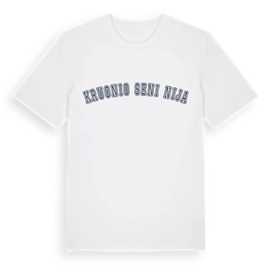 Kruonio seniūnija college t-shirt – ekologisk bomull t-shirt från Pinshirt