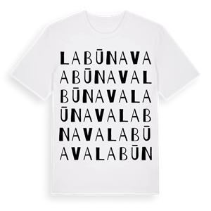 Labūnava ordlek t-shirt – ekologisk bomull t-shirt från Pinshirt