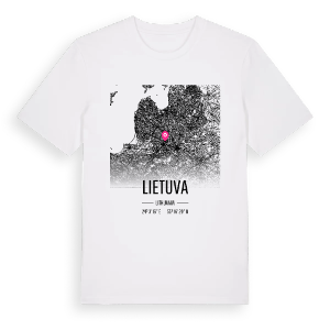 Lietuva karta t-shirt – ekologisk bomull t-shirt från Pinshirt