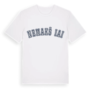 Nemakščiai college t-shirt – ekologisk bomull t-shirt från Pinshirt