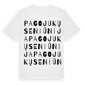 Pagojukų seniūnija ordlek t-shirt – ekologisk bomull t-shirt från Pinshirt