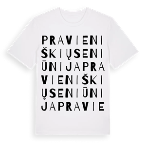 Pravieniškių seniūnija ordlek t-shirt – ekologisk bomull t-shirt från Pinshirt