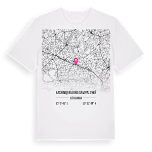 Raseinių rajono savivaldybė karta t-shirt – ekologisk bomull t-shirt från Pinshirt