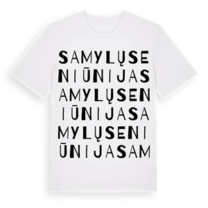 Samylų seniūnija ordlek t-shirt – ekologisk bomull t-shirt från Pinshirt