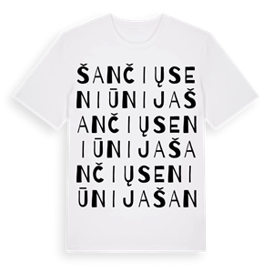 Šančių seniūnija ordlek t-shirt – ekologisk bomull t-shirt från Pinshirt
