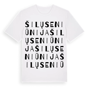 Šilų seniūnija ordlek t-shirt – ekologisk bomull t-shirt från Pinshirt