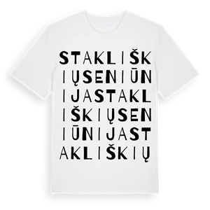 Stakliškių seniūnija ordlek t-shirt – ekologisk bomull t-shirt från Pinshirt