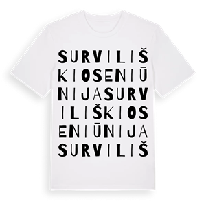 Surviliškio seniūnija ordlek t-shirt – ekologisk bomull t-shirt från Pinshirt