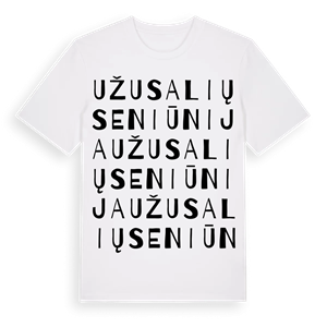 Užusalių seniūnija ordlek t-shirt – ekologisk bomull t-shirt från Pinshirt