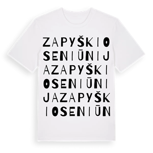 Zapyškio seniūnija ordlek t-shirt – ekologisk bomull t-shirt från Pinshirt