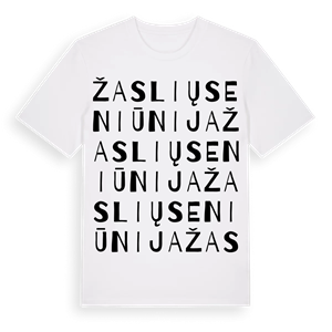 Žaslių seniūnija ordlek t-shirt – ekologisk bomull t-shirt från Pinshirt