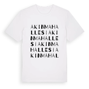 Akın Mahallesi ordlek t-shirt – ekologisk bomull t-shirt från Pinshirt