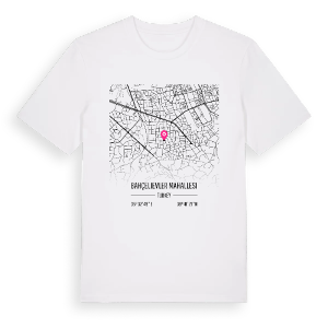 Bahçelievler Mahallesi karta t-shirt – ekologisk bomull t-shirt från Pinshirt