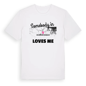 Någon i Bahçelievler Mahallesi älskar mig t-shirt – ekologisk bomull t-shirt från Pinshirt