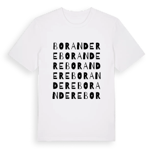 Borandere ordlek t-shirt – ekologisk bomull t-shirt från Pinshirt