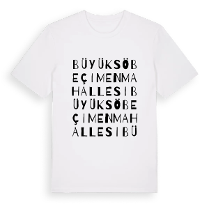 Büyük Söbeçimen Mahallesi ordlek t-shirt – ekologisk bomull t-shirt från Pinshirt