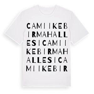 Camiikebir Mahallesi ordlek t-shirt – ekologisk bomull t-shirt från Pinshirt