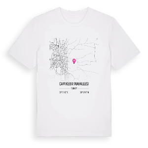 Camikebir Mahallesi karta t-shirt – ekologisk bomull t-shirt från Pinshirt