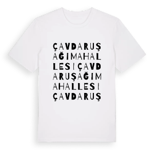 Çavdaruşağı Mahallesi ordlek t-shirt – ekologisk bomull t-shirt från Pinshirt
