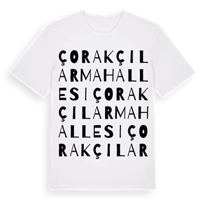 Çorakçılar Mahallesi ordlek t-shirt – ekologisk bomull t-shirt från Pinshirt