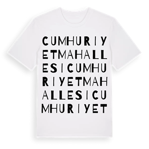 Cumhuriyet Mahallesi ordlek t-shirt – ekologisk bomull t-shirt från Pinshirt