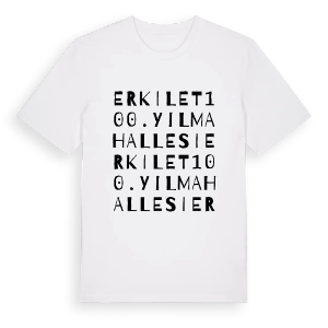 Erkilet 100. Yıl Mahallesi ordlek t-shirt – ekologisk bomull t-shirt från Pinshirt