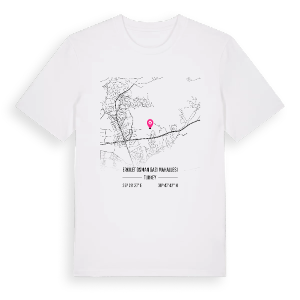 Erkilet Osman Gazi Mahallesi karta t-shirt – ekologisk bomull t-shirt från Pinshirt