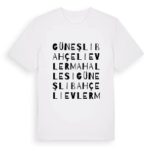 Güneşli Bahçelievler Mahallesi ordlek t-shirt – ekologisk bomull t-shirt från Pinshirt