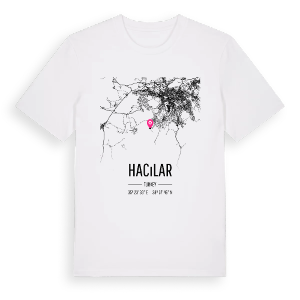 Hacılar karta t-shirt – ekologisk bomull t-shirt från Pinshirt