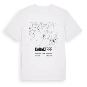 Kabaktepe karta t-shirt – ekologisk bomull t-shirt från Pinshirt