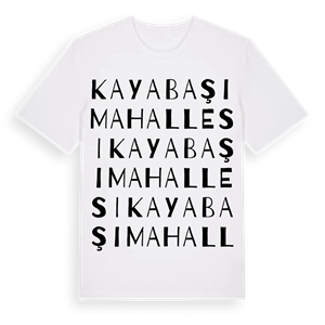 Kayabaşı Mahallesi ordlek t-shirt – ekologisk bomull t-shirt från Pinshirt