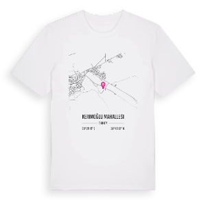 Kerimoğlu Mahallesi karta t-shirt – ekologisk bomull t-shirt från Pinshirt