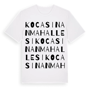 Kocasinan Mahallesi ordlek t-shirt – ekologisk bomull t-shirt från Pinshirt