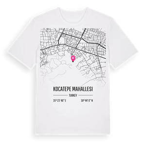 Kocatepe Mahallesi karta t-shirt – ekologisk bomull t-shirt från Pinshirt
