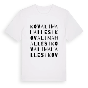 Kovalı Mahallesi ordlek t-shirt – ekologisk bomull t-shirt från Pinshirt