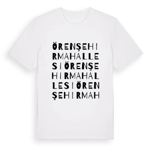Örenşehir Mahallesi ordlek t-shirt – ekologisk bomull t-shirt från Pinshirt