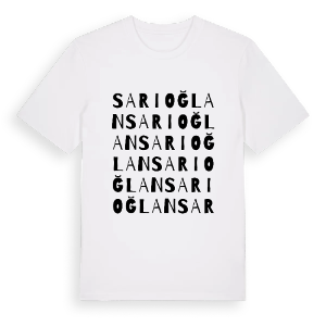 Sarıoğlan ordlek t-shirt – ekologisk bomull t-shirt från Pinshirt
